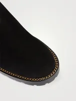 Kolbie Chain-Trimmed Suede Chelsea Boots