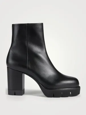 Ande Lug-Sole Leather Ankle Boots
