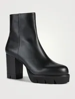 Ande Lug-Sole Leather Ankle Boots