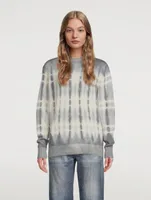 Wire Cashmere Sweater Tie-Dye Print