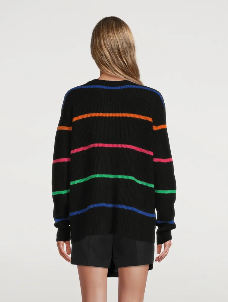 Mr Robin Cashmere Sweater In Striped Print