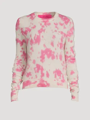 Tranquility Cashmere Sweater In Tie-Dye Print