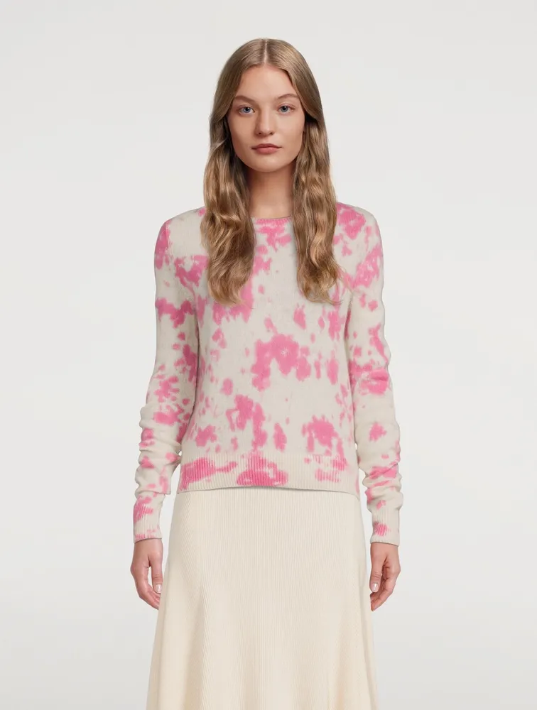 Tranquility Cashmere Sweater Tie-Dye Print
