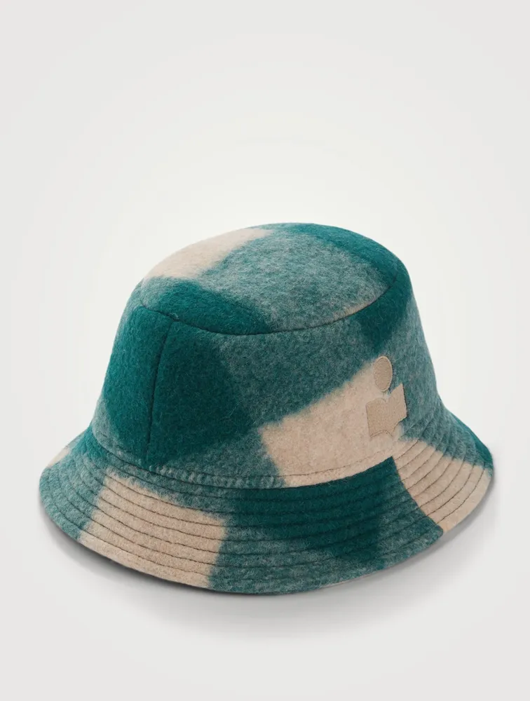 Haley Wool-Blend Bucket Hat Check Print