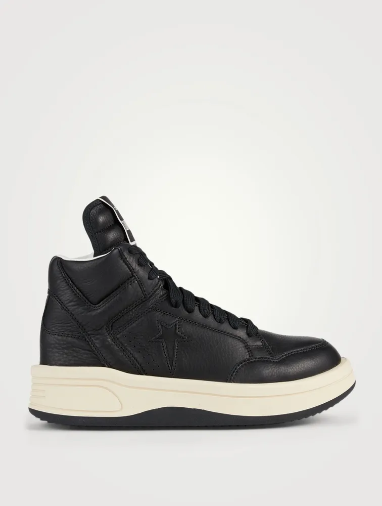 Drkshdw x Converse Turbowpn High-Top Leather Sneakers
