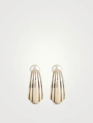 Large Blondeau Sterling Silver Hoop Earrings