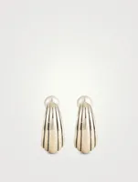 Large Blondeau Sterling Silver Hoop Earrings