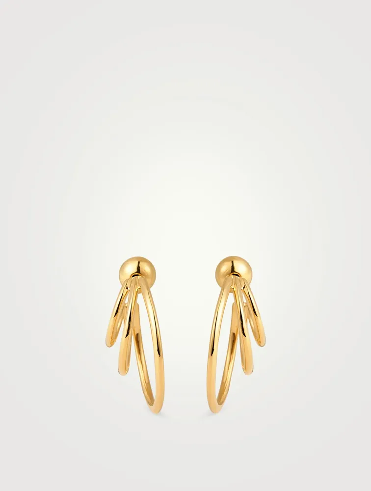 Small 18K Gold Vermeil Triple Hoop Earrings