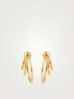 Small 18K Gold Vermeil Triple Hoop Earrings