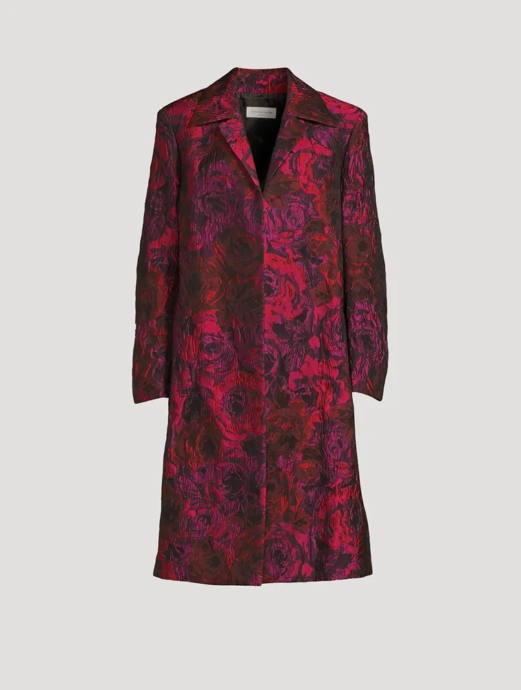 Roltane Rose Jacquard Coat