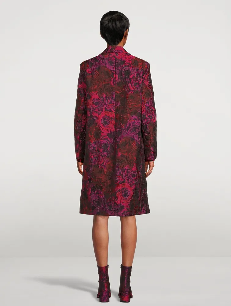 Roltane Rose Jacquard Coat