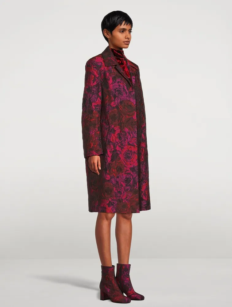 Roltane Rose Jacquard Coat