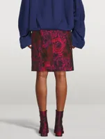 Santony Rose Jacquard Pencil Skirt