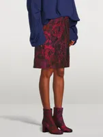 Santony Rose Jacquard Pencil Skirt