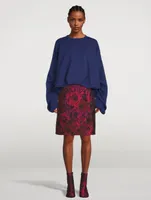 Santony Rose Jacquard Pencil Skirt