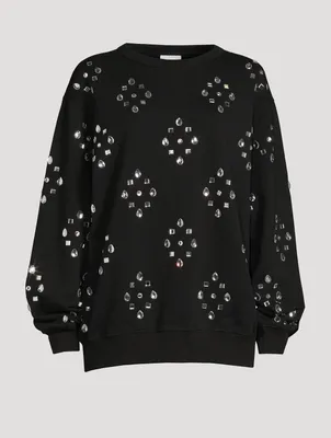Haxti Sweatshirt With Swarovski Crystals