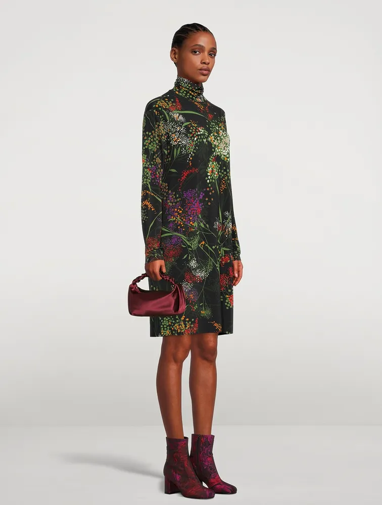 Hoble Turtleneck Dress Floral Print