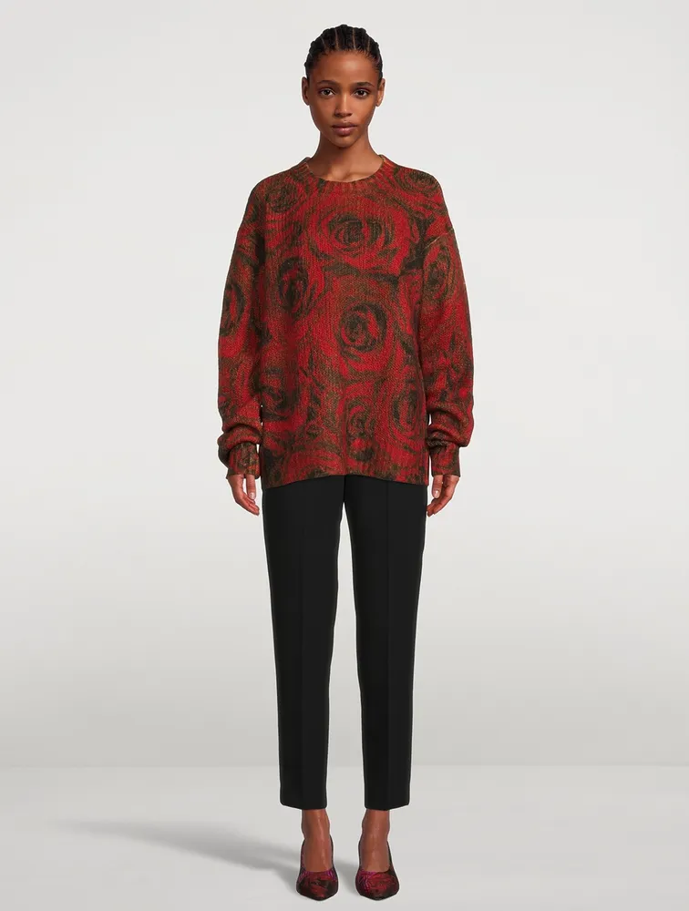 Tibba Rose Jacquard Sweater