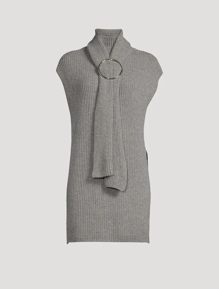 Tina Knit Tunic With O-Ring Scarf