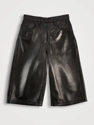 Leather Bermuda Shorts