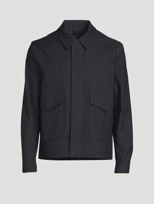 Cotton And Wool Stretch Zip Jacket
