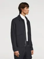 Cotton And Wool Stretch Zip Jacket