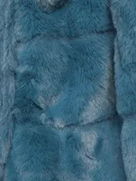 Goldie Faux Fur Short Coat With Hood