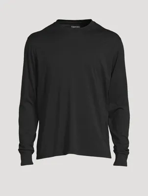 Cotton-Blend Long-Sleeve T-Shirt