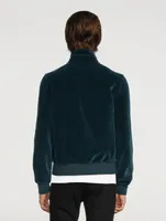 Velour Zip Sweatshirt