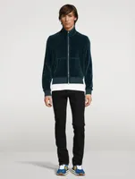 Velour Zip Sweatshirt