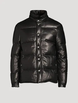 Leather Down Quilted Jacket