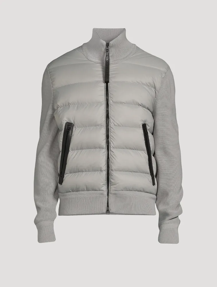 Wool Down Zip Blouson Jacket