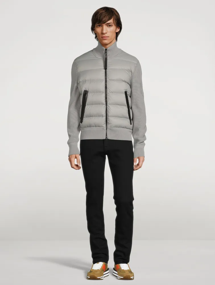Wool Down Zip Blouson Jacket