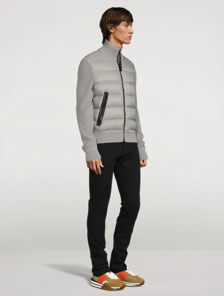 Wool Down Zip Blouson Jacket