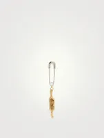 Sterling Silver Candy Charm Safety Pin Earring