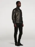 Leather Bomber Jacket