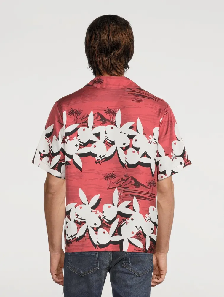 Playboy Aloha Silk Short-Sleeve Shirt