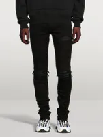 Mx1 Skinny Jeans With Leather Patches