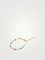 Mini Multicolour Beaded Bracelet With Pearl