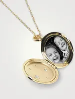 Jac+Jo 14K Gold Gothic Diamond Locket Necklace