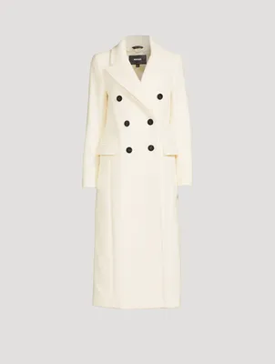Yvonne Wool And Cashmere Double-Breasted Long Coat