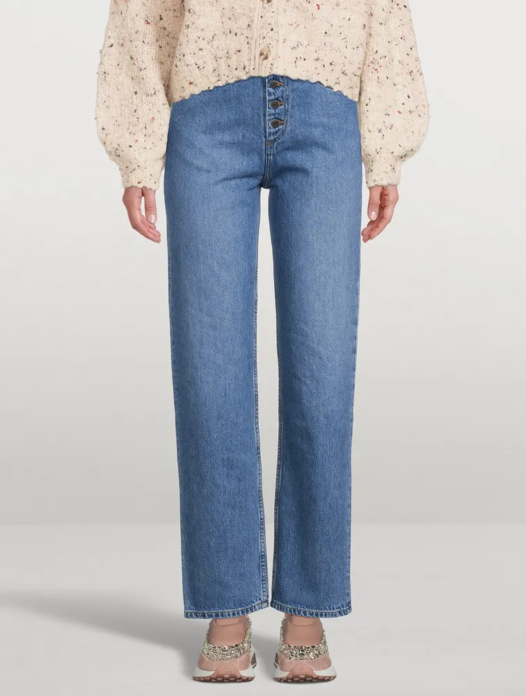 Bonnie High-Waisted Straight-Leg Jeans