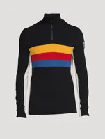 Ski Wool-Blend Half-Zip Top