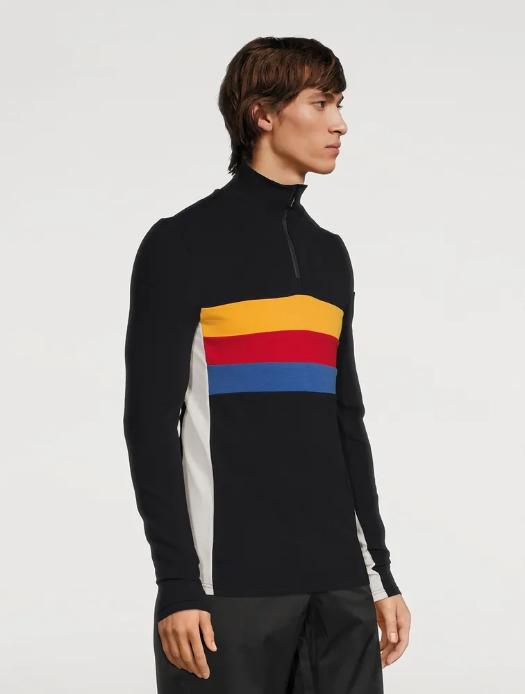 Ski Wool-Blend Half-Zip Top