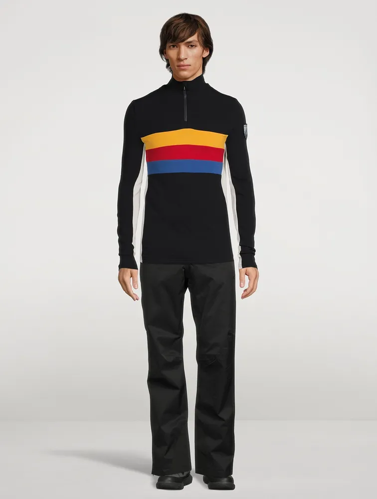 Ski Wool-Blend Half-Zip Top