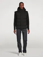 Lang Down Puffer Vest With Hood