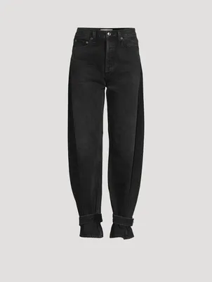 Cleo Tapered Jeans With Button Cuffs