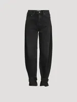 Cleo Tapered Jeans With Button Cuffs