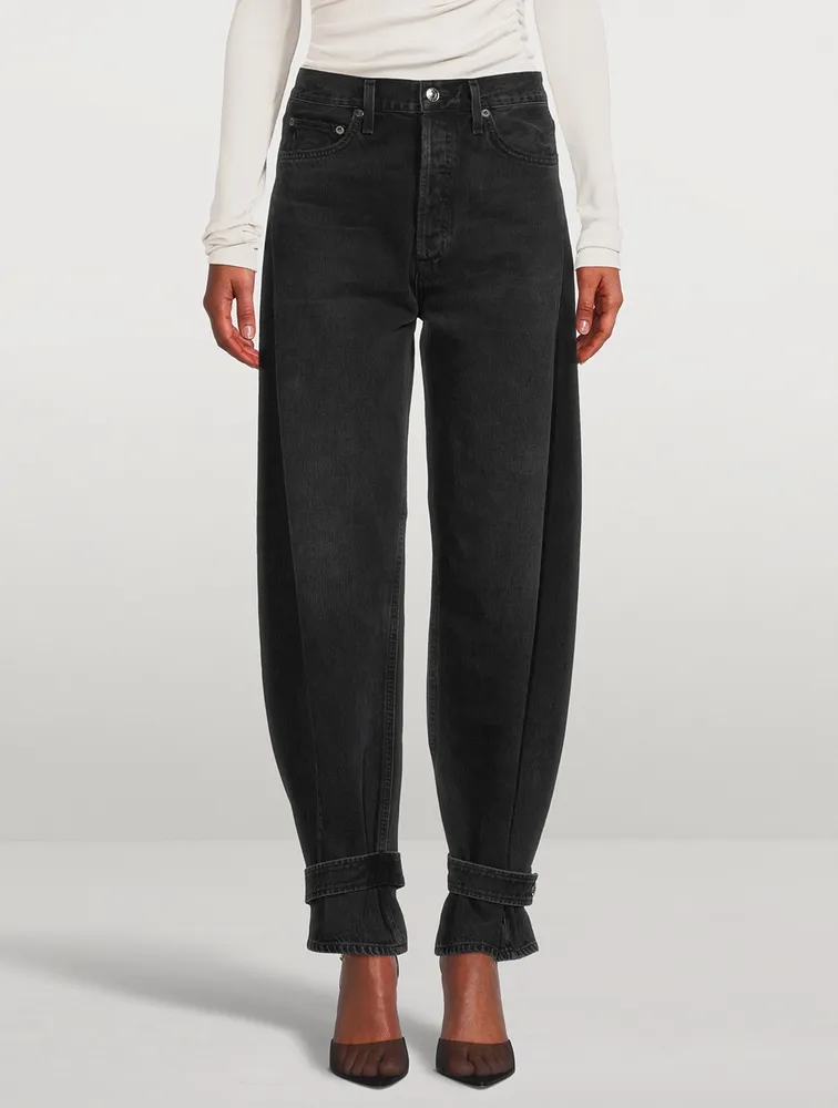 Cleo Tapered Jeans With Button Cuffs