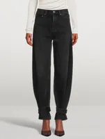 Cleo Tapered Jeans With Button Cuffs